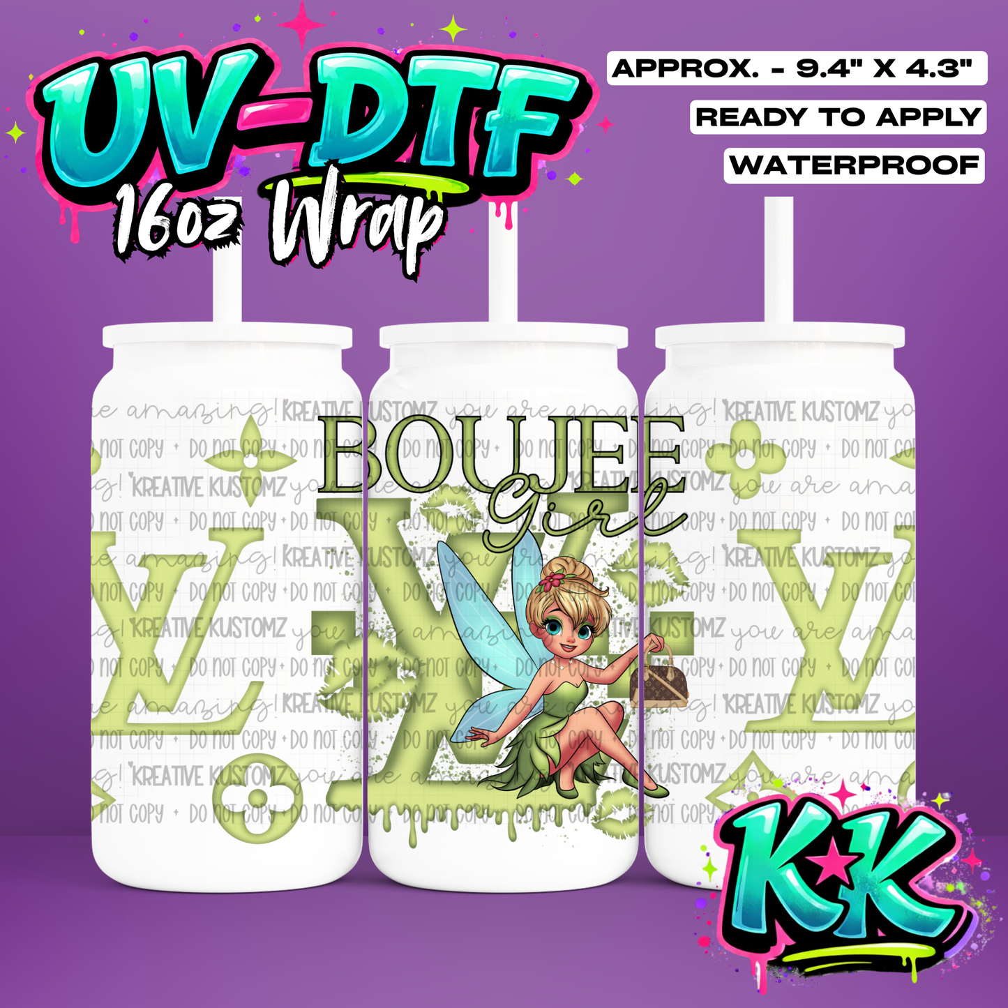 0005 | UV DTF Cup Wrap for 16oz Libbey Glass