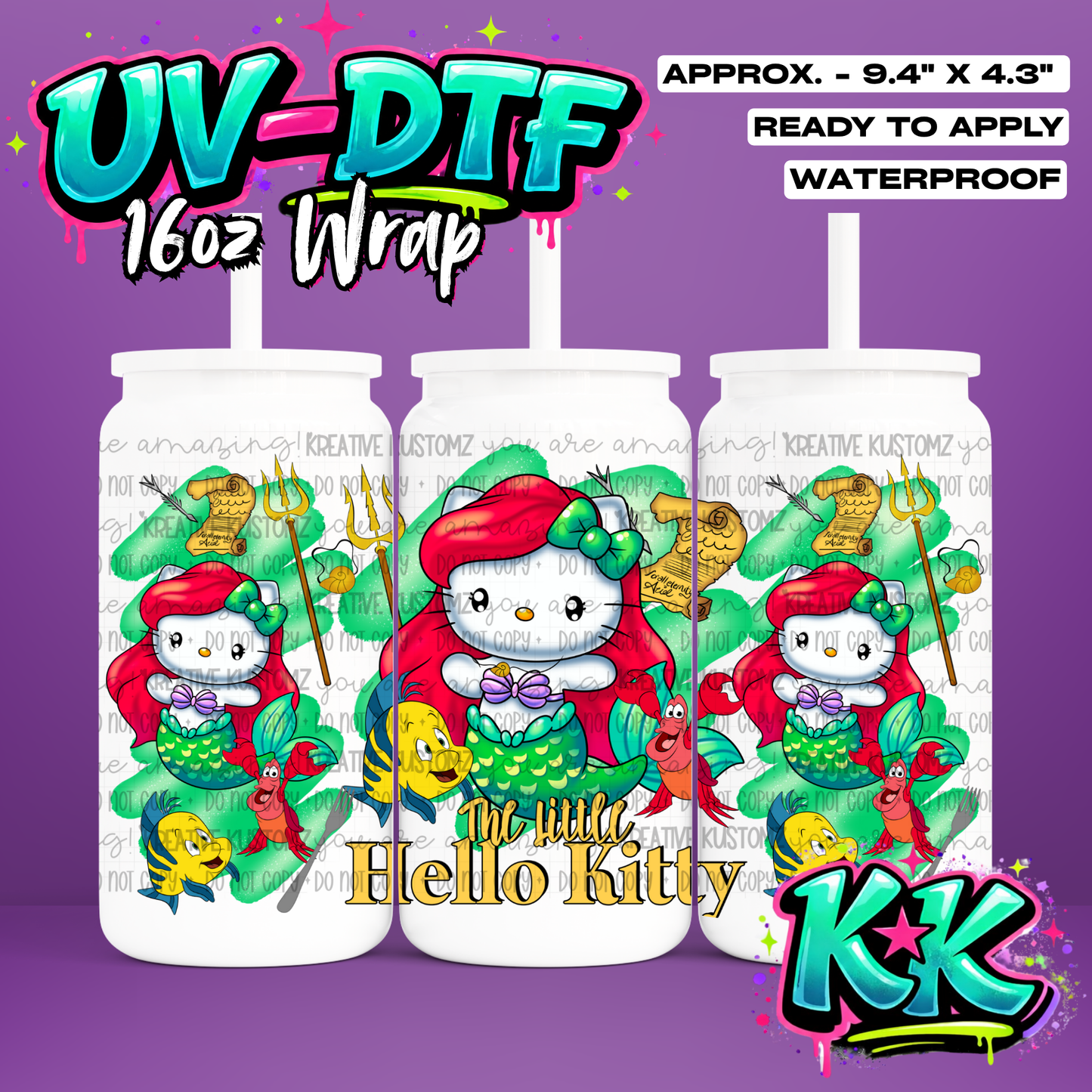 0018 | UV DTF Cup Wrap for 16oz Libbey Glass