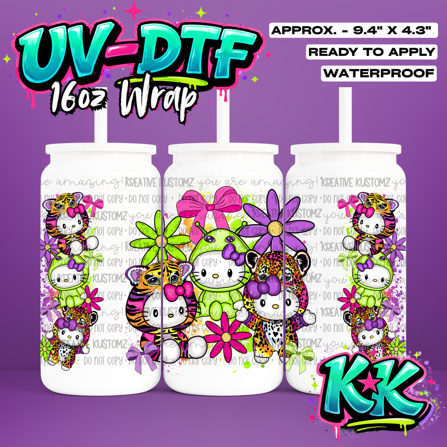 0020 | UV DTF Cup Wrap for 16oz Libbey Glass