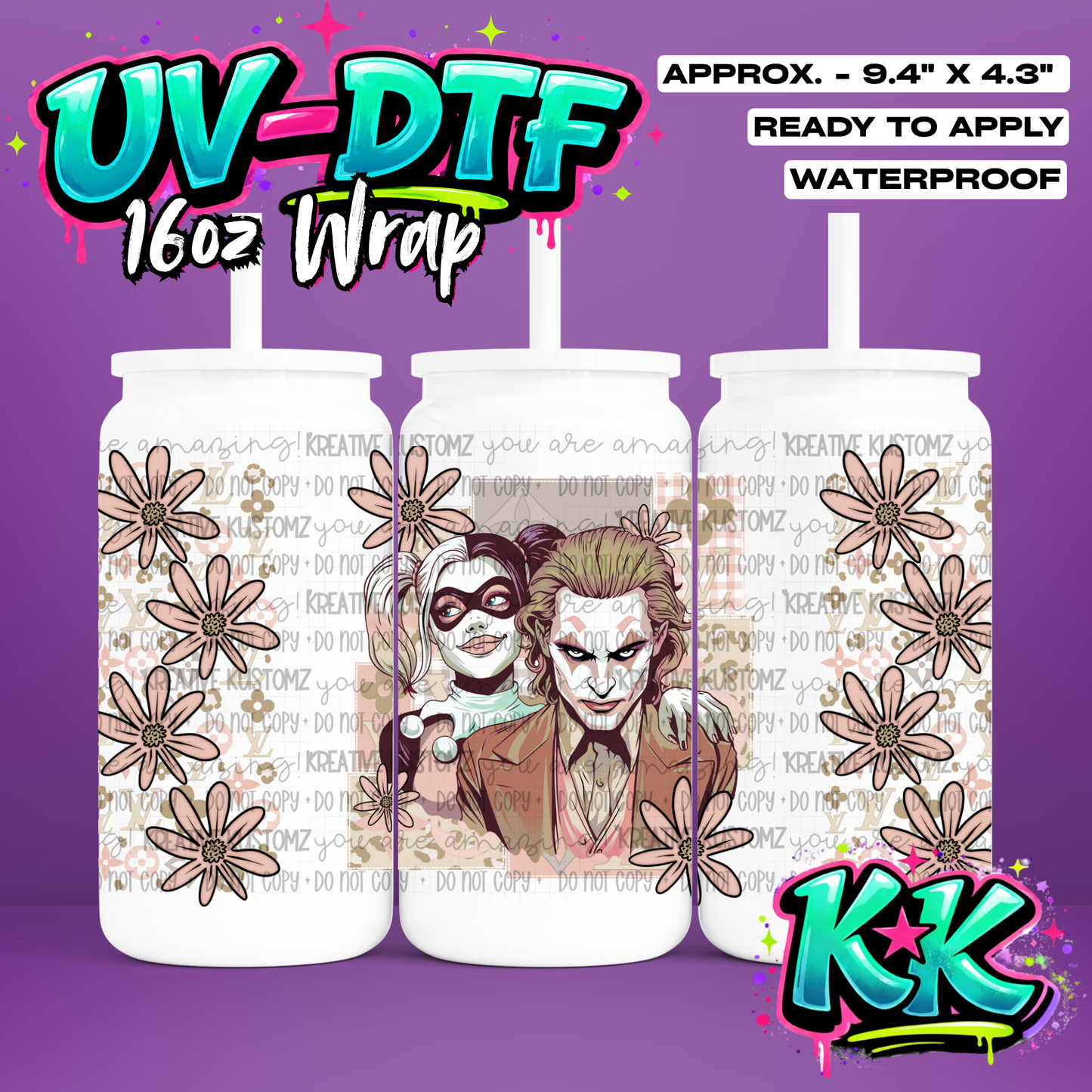 RTS | UV DTF Cup Wrap for 16oz Libbey Glass