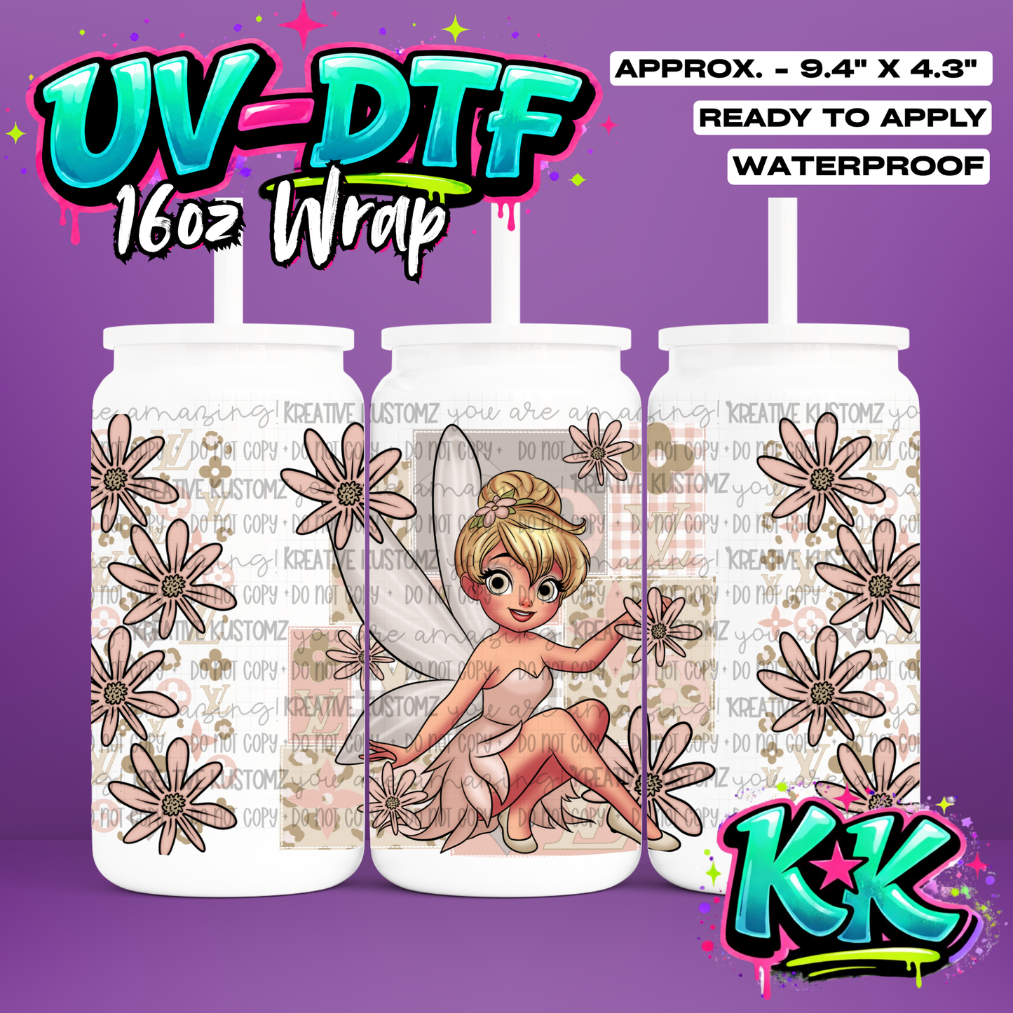 RTS | UV DTF Cup Wrap for 16oz Libbey Glass