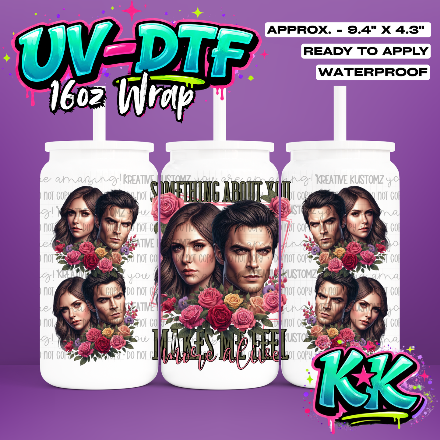 0061 | UV DTF Cup Wrap for 16oz Libbey Glass