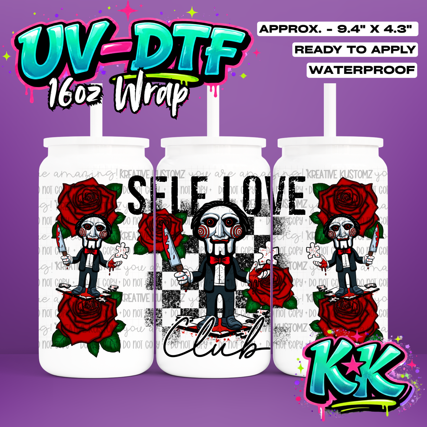 74 | UV DTF Cup Wrap for 16oz Libbey Glass
