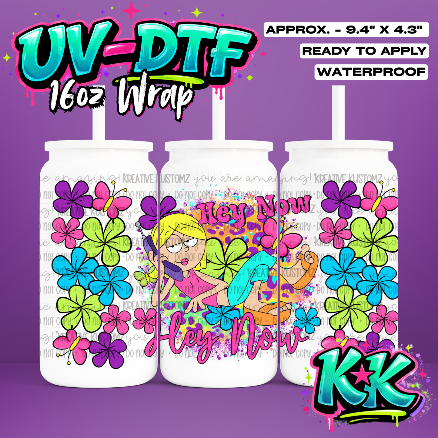 88 | UV DTF Cup Wrap for 16oz Libbey Glass