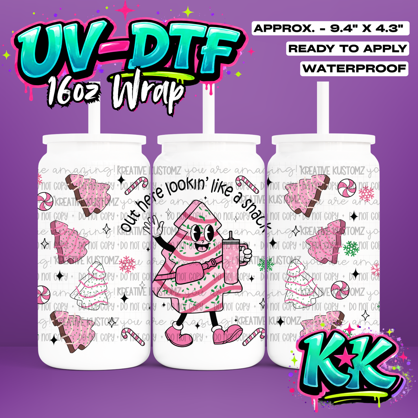 RTS | UV DTF Cup Wrap for 16oz Libbey Glass