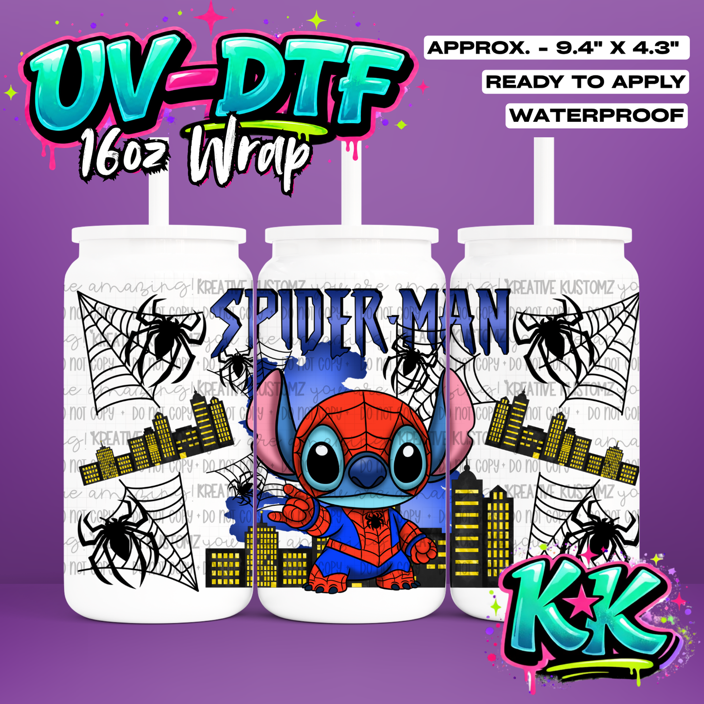 110 | UV DTF Cup Wrap for 16oz Libbey Glass