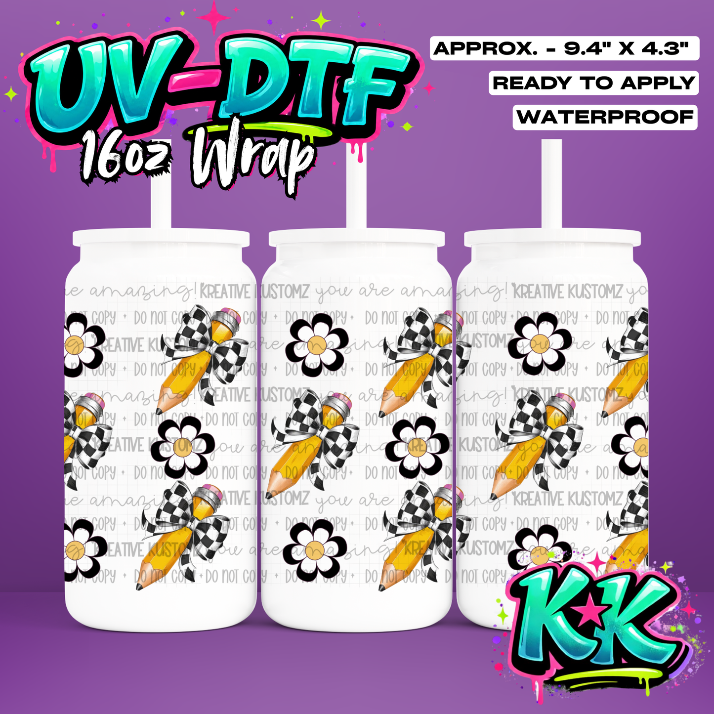 0220 | UV DTF Cup Wrap for 16oz Libbey Glass
