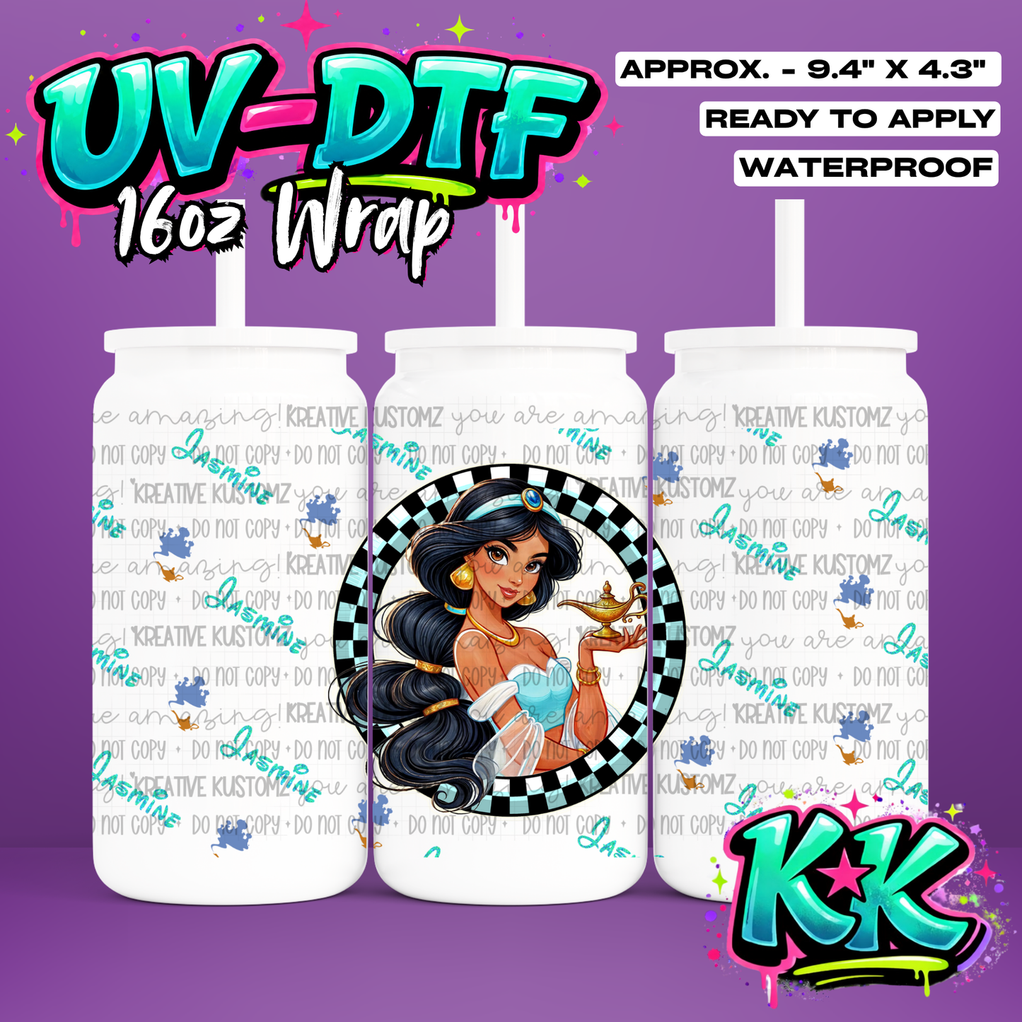 0382 | UV DTF Cup Wrap for 16oz Libbey Glass