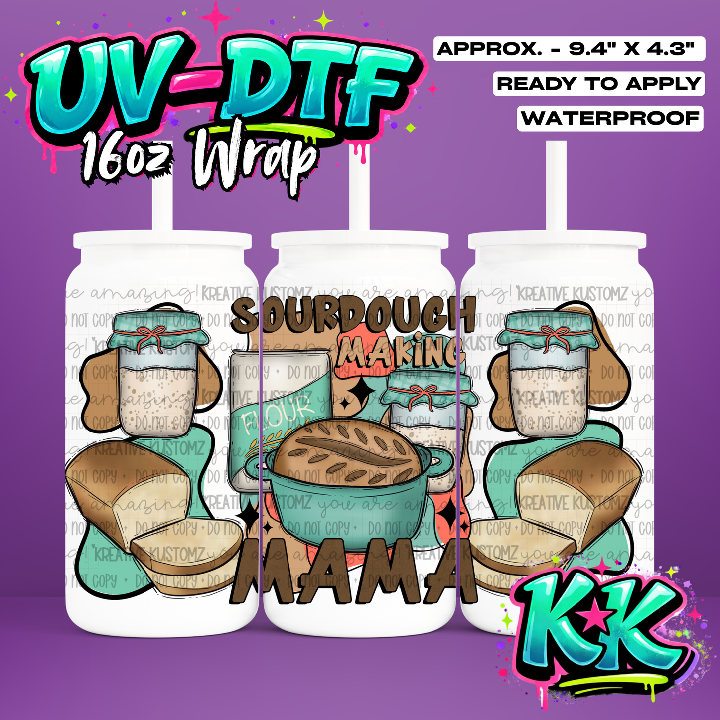467 | UV DTF Cup Wrap for 16oz Libbey Glass