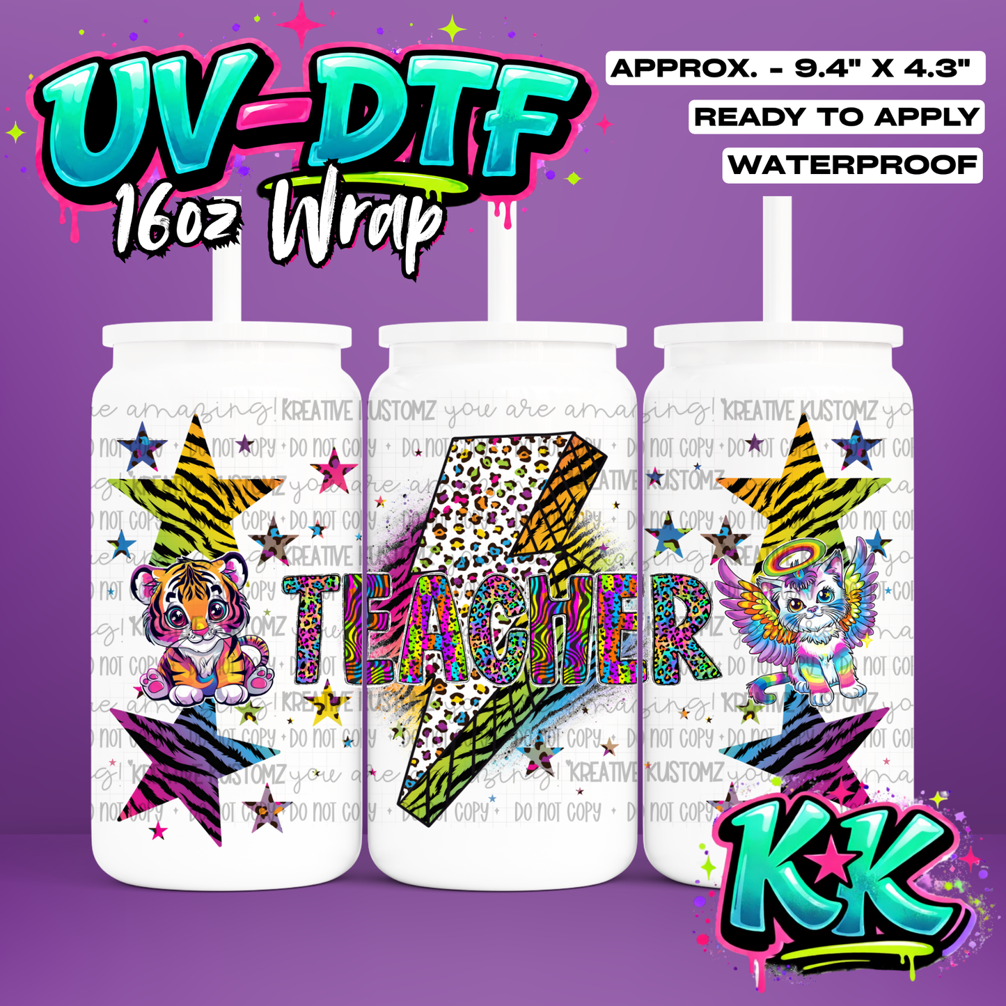 511 | UV DTF Cup Wrap for 16oz Libbey Glass