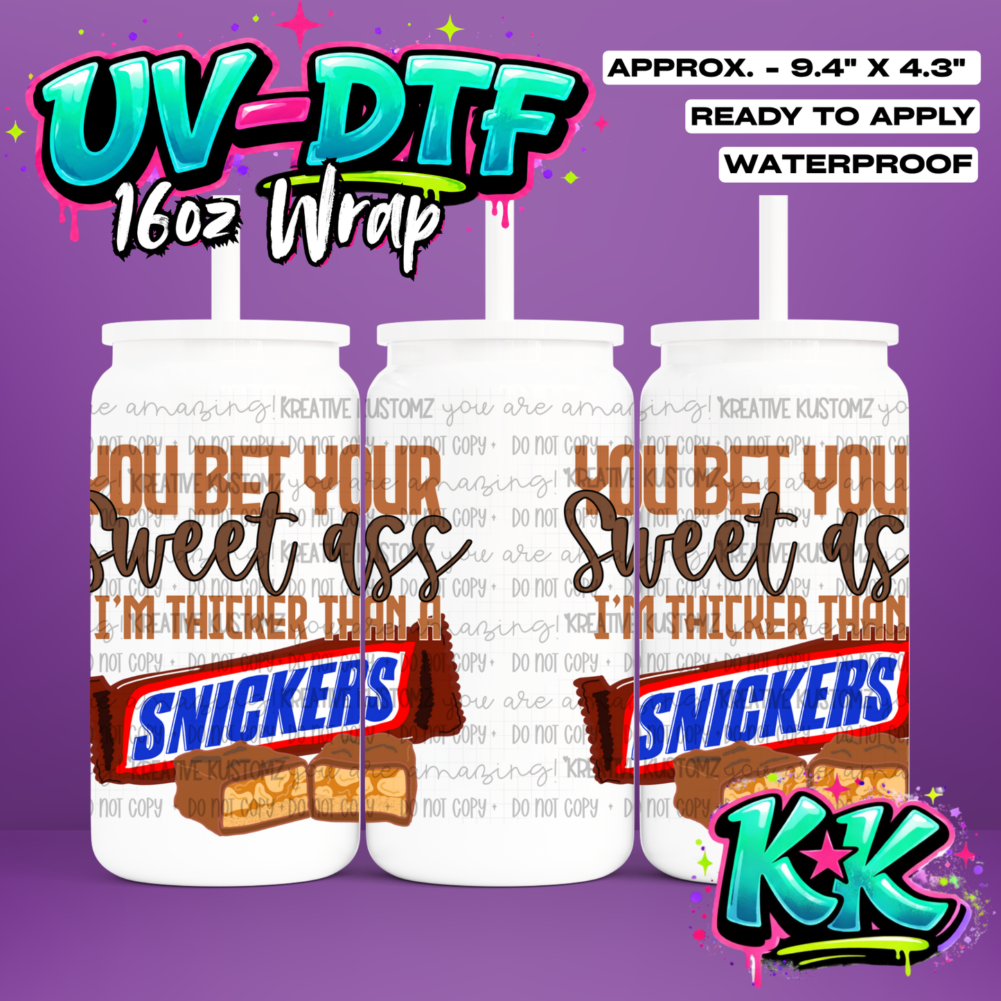 541 | UV DTF Cup Wrap for 16oz Libbey Glass