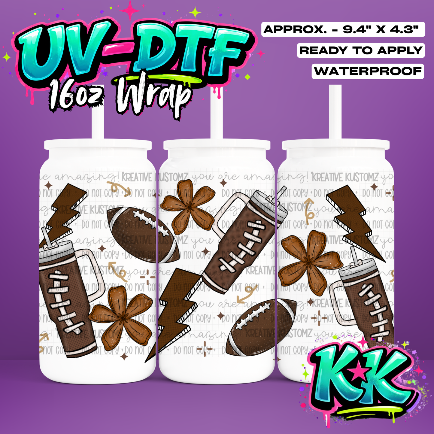 RTS | UV DTF Cup Wrap for 16oz Libbey Glass