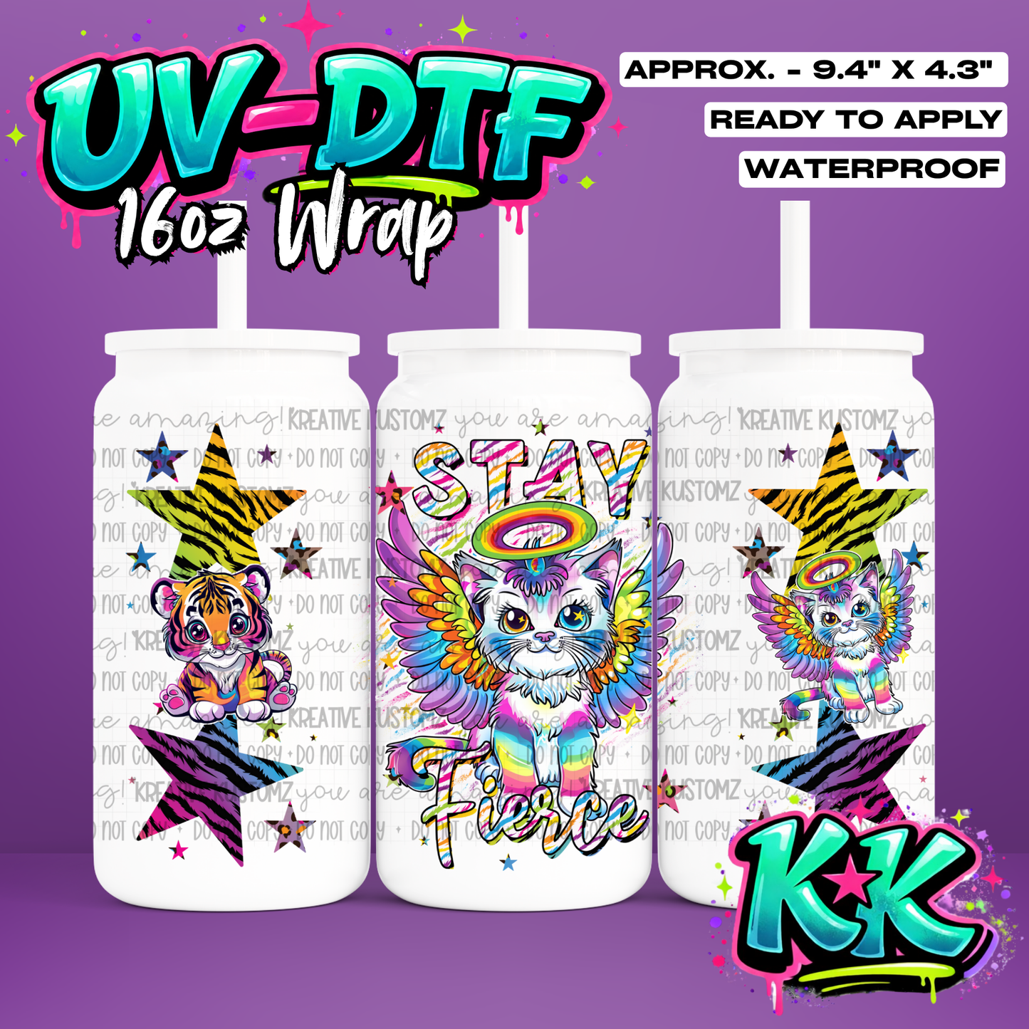 581 | UV DTF Cup Wrap for 16oz Libbey Glass
