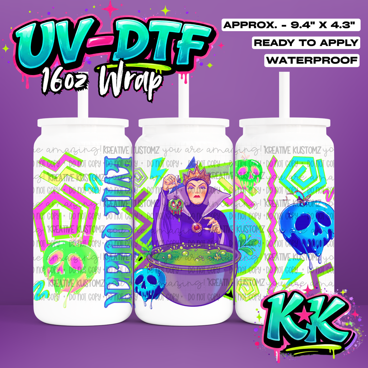 RTS | UV DTF Cup Wrap for 16oz Libbey Glass