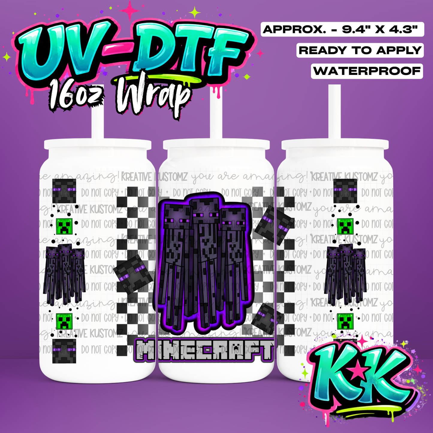 RTS | UV DTF Cup Wrap for 16oz Libbey Glass
