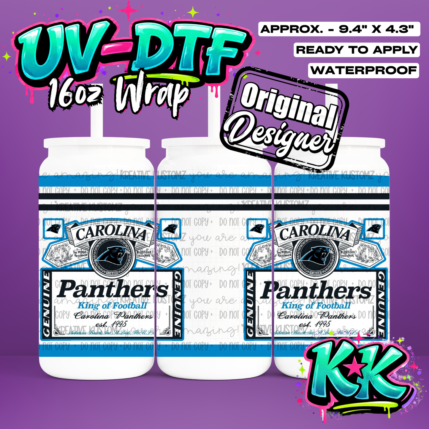 677 | UV DTF Cup Wrap for 16oz Libbey Glass
