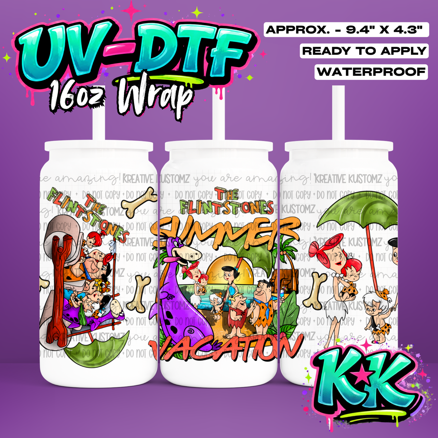 723 | UV DTF Cup Wrap for 16oz Libbey Glass
