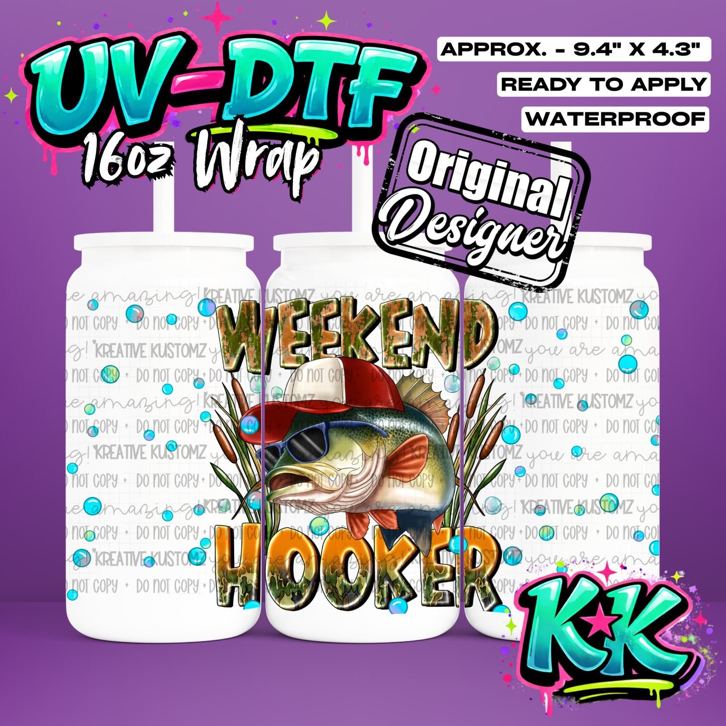 778 | UV DTF Cup Wrap for 16oz Libbey Glass