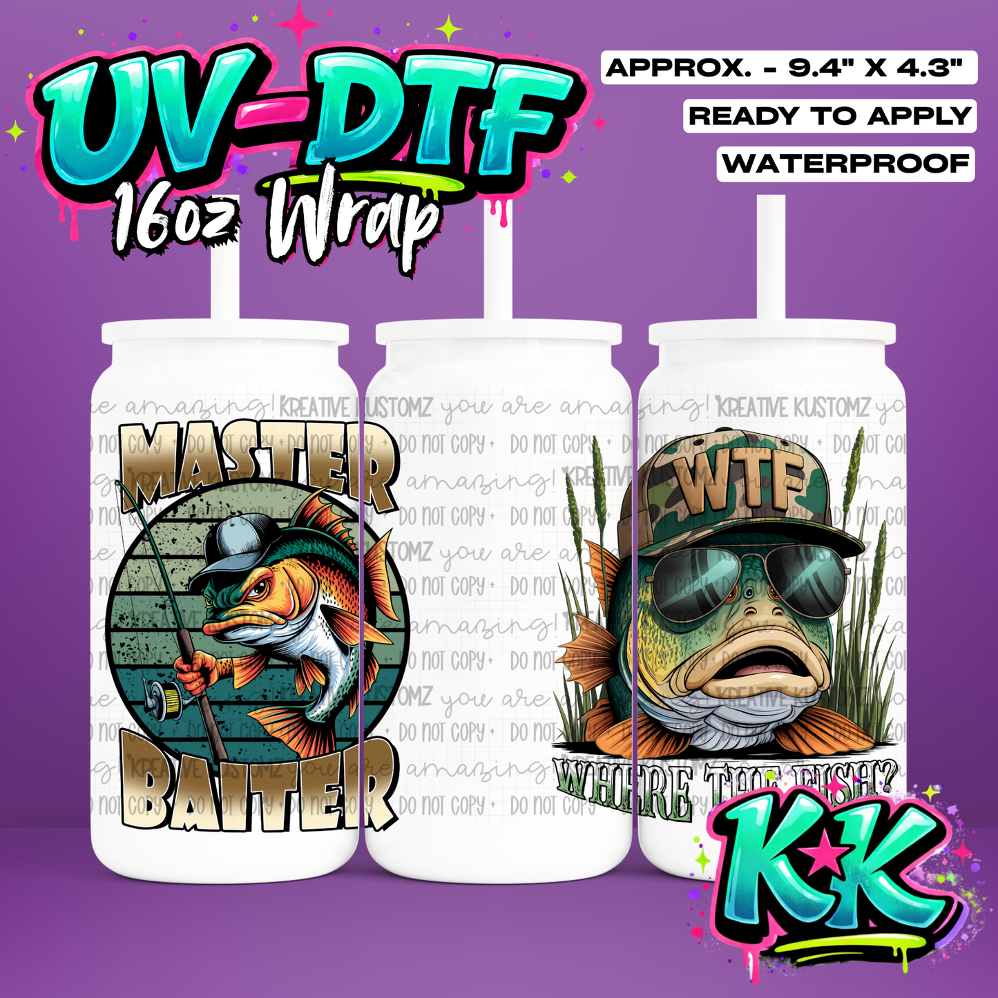 780 | UV DTF Cup Wrap for 16oz Libbey Glass