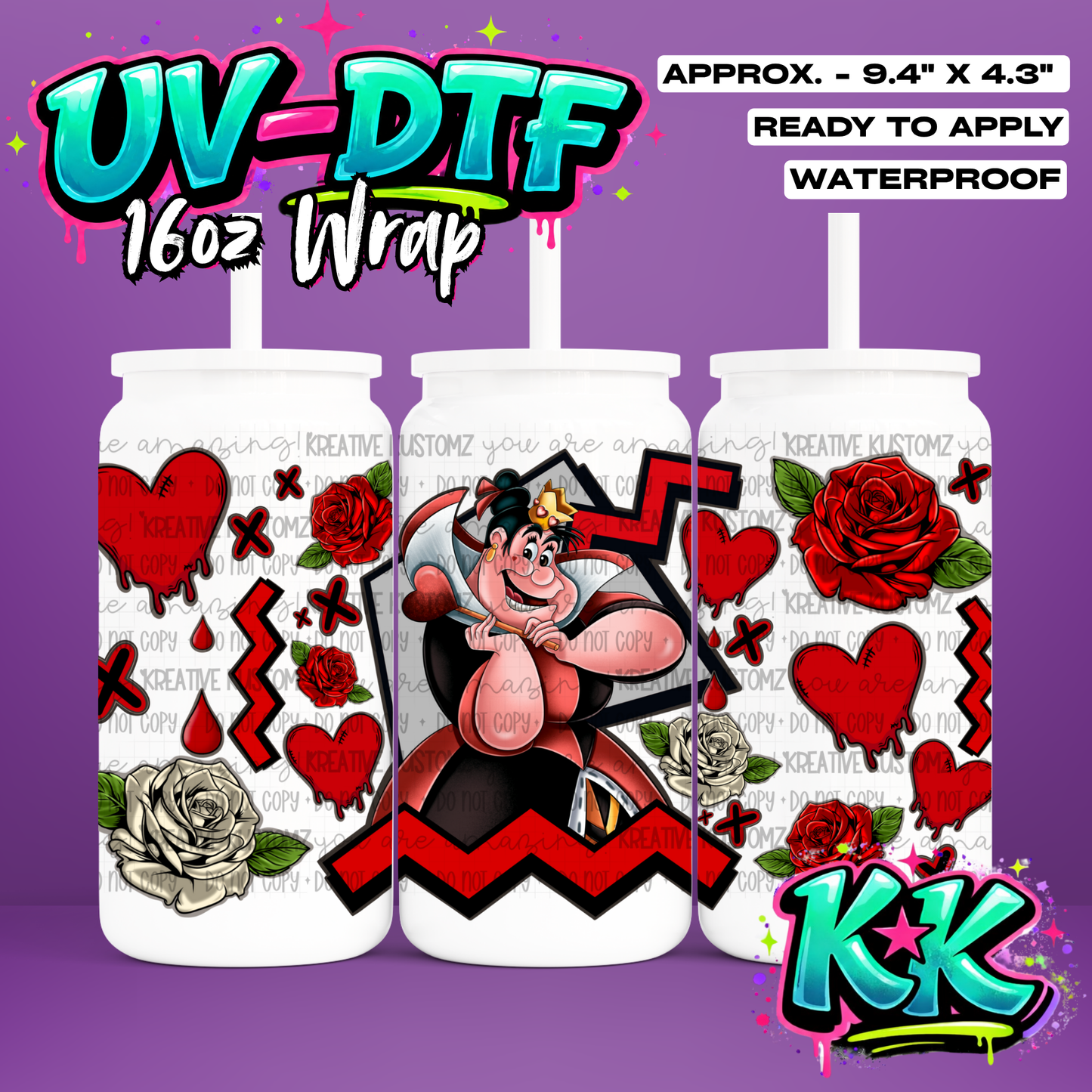867 | UV DTF Cup Wrap for 16oz Libbey Glass