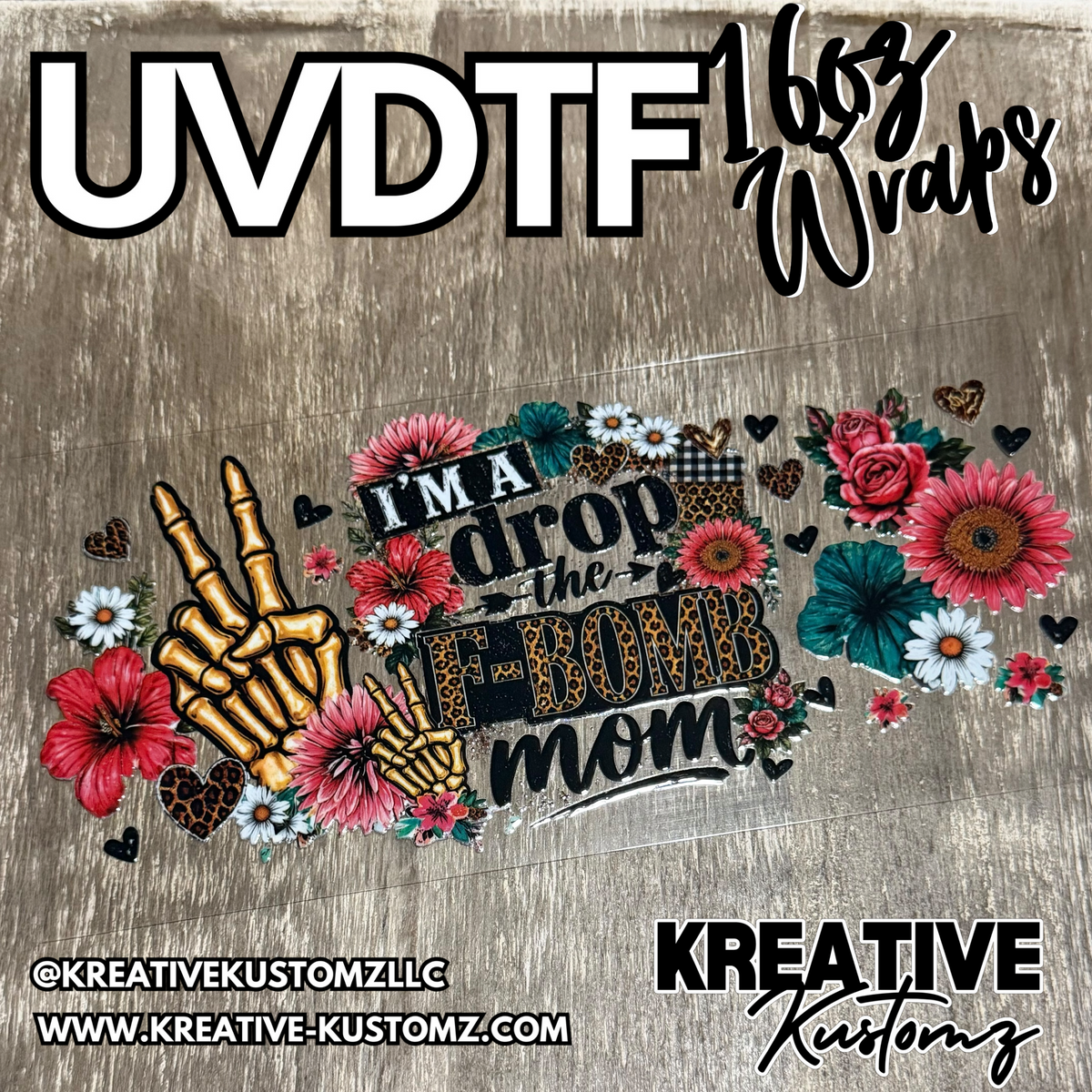 1541 | RTS | UV DTF Cup Wrap for 16oz Libbey Glass