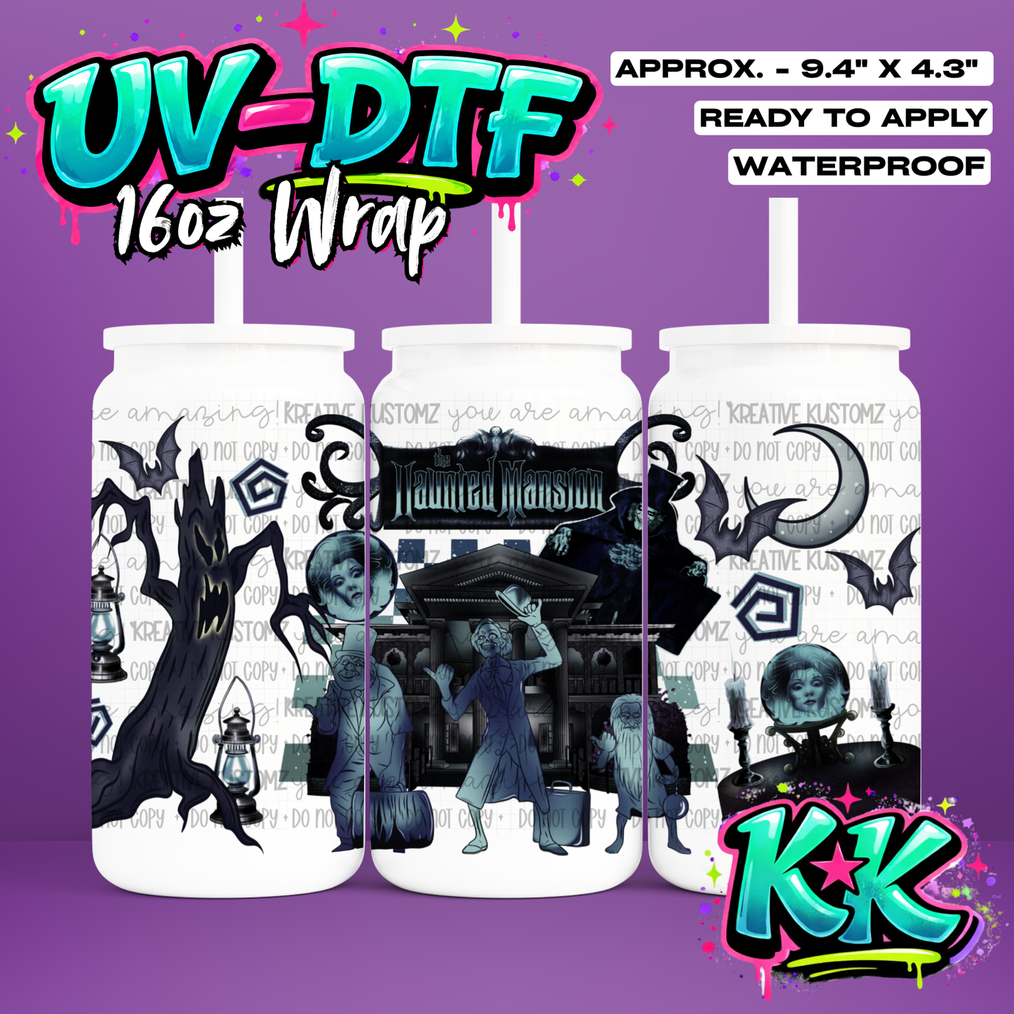 975 | UV DTF Cup Wrap for 16oz Libbey Glass
