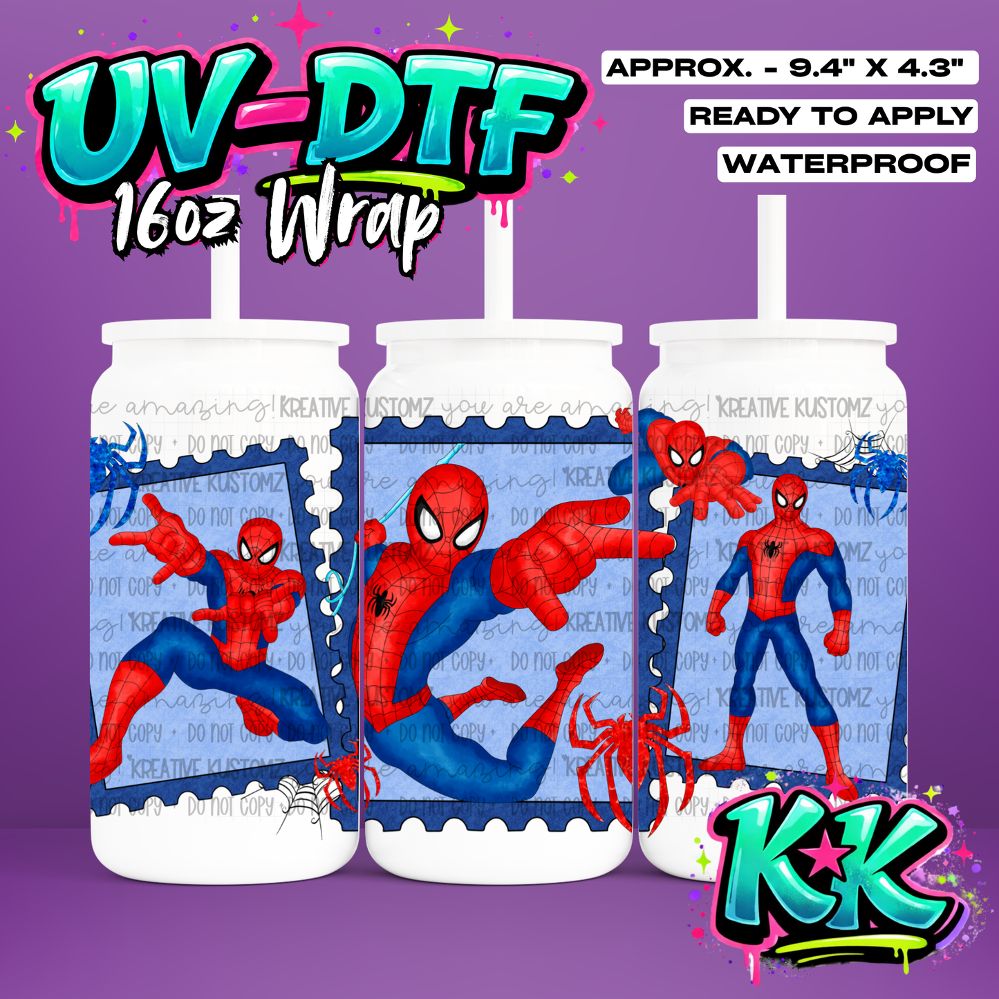 0989 | UV DTF Cup Wrap for 16oz Libbey Glass