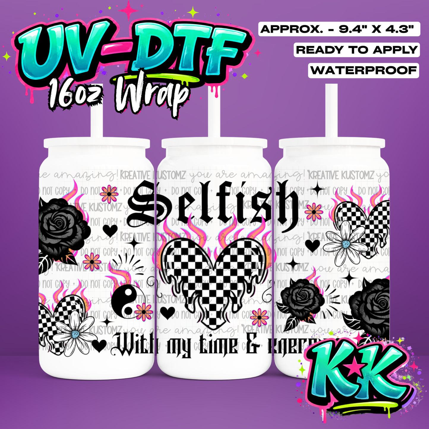 1006 | UV DTF Cup Wrap for 16oz Libbey Glass