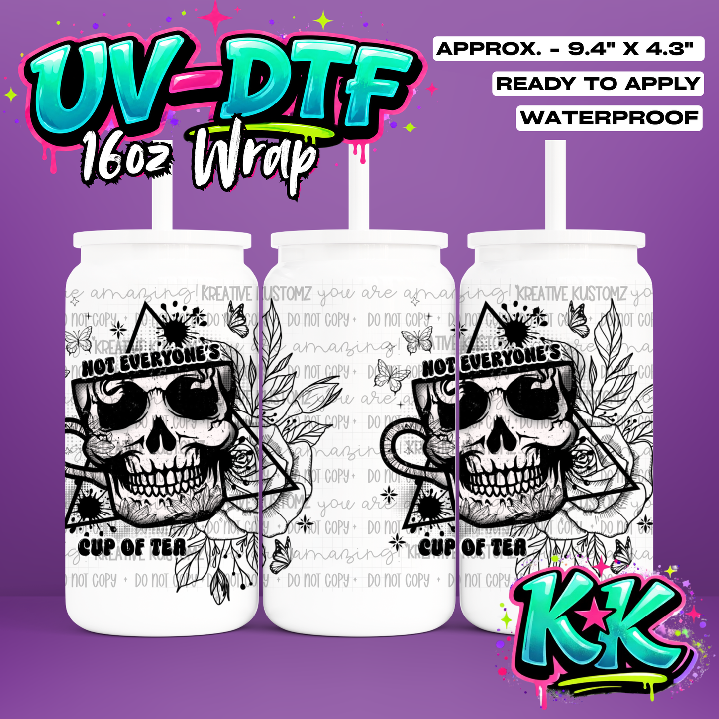 1011 | UV DTF Cup Wrap for 16oz Libbey Glass