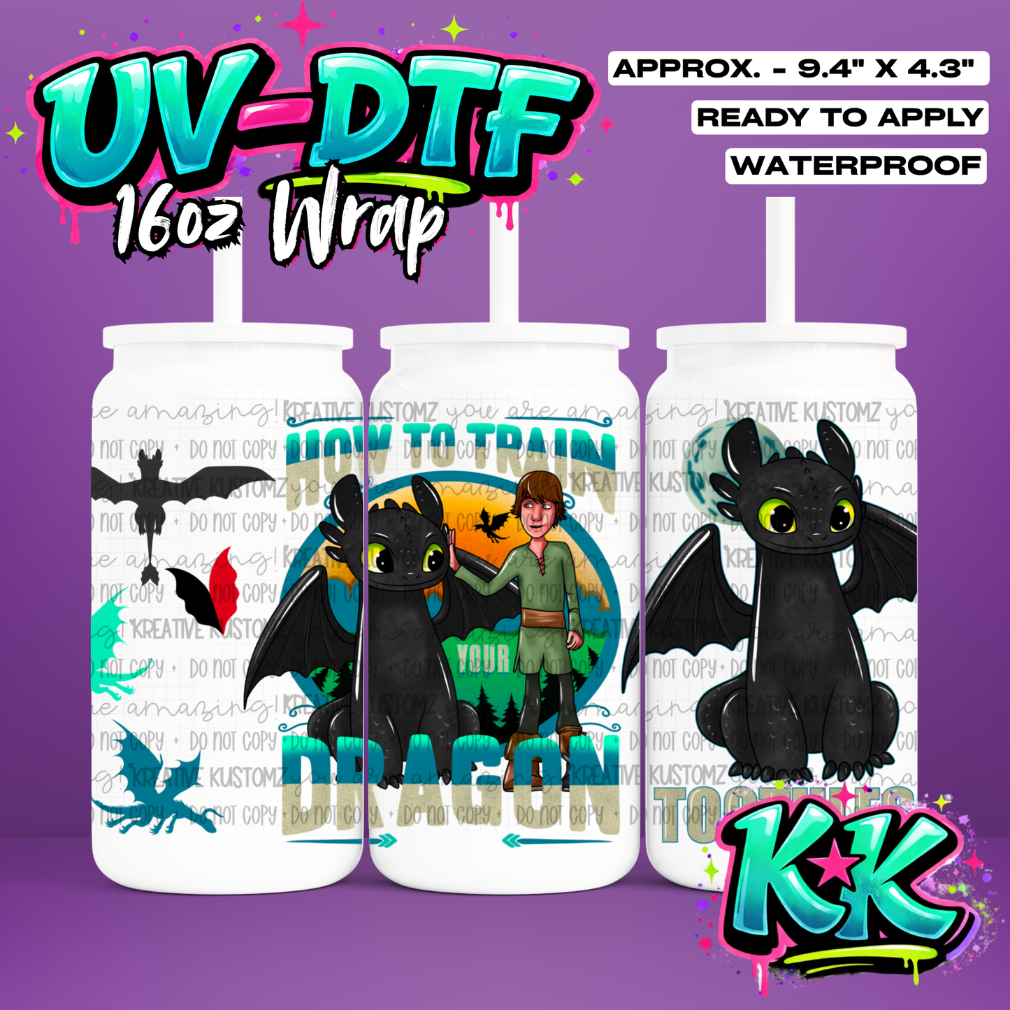 1023 | UV DTF Cup Wrap for 16oz Libbey Glass