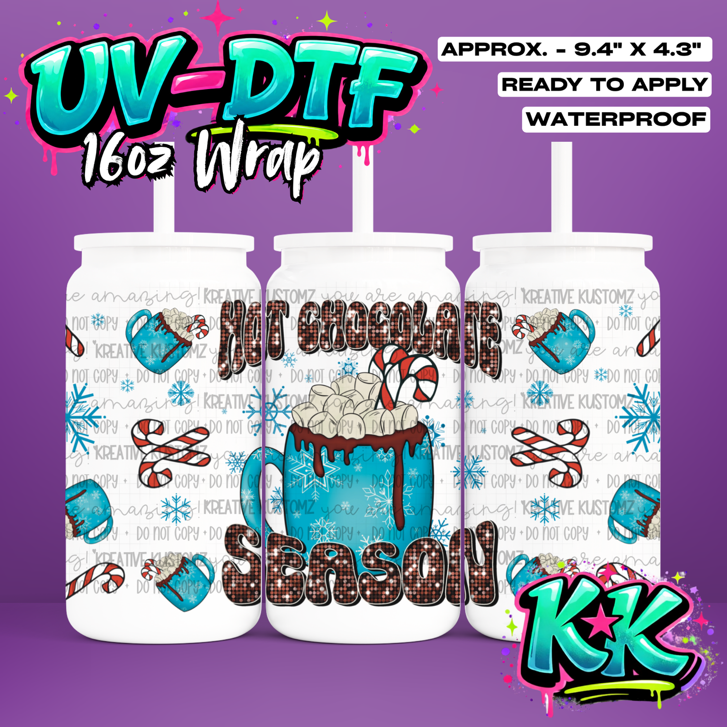 1024 | UV DTF Cup Wrap for 16oz Libbey Glass
