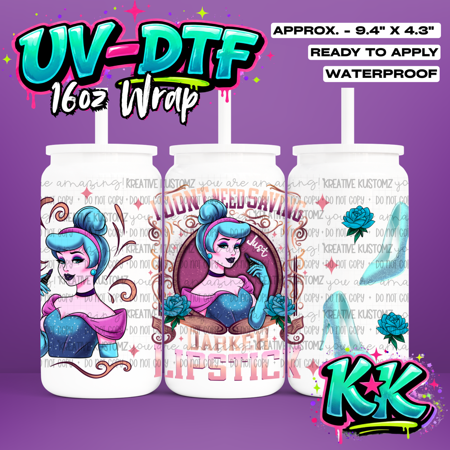 1041 | UV DTF Cup Wrap for 16oz Libbey Glass