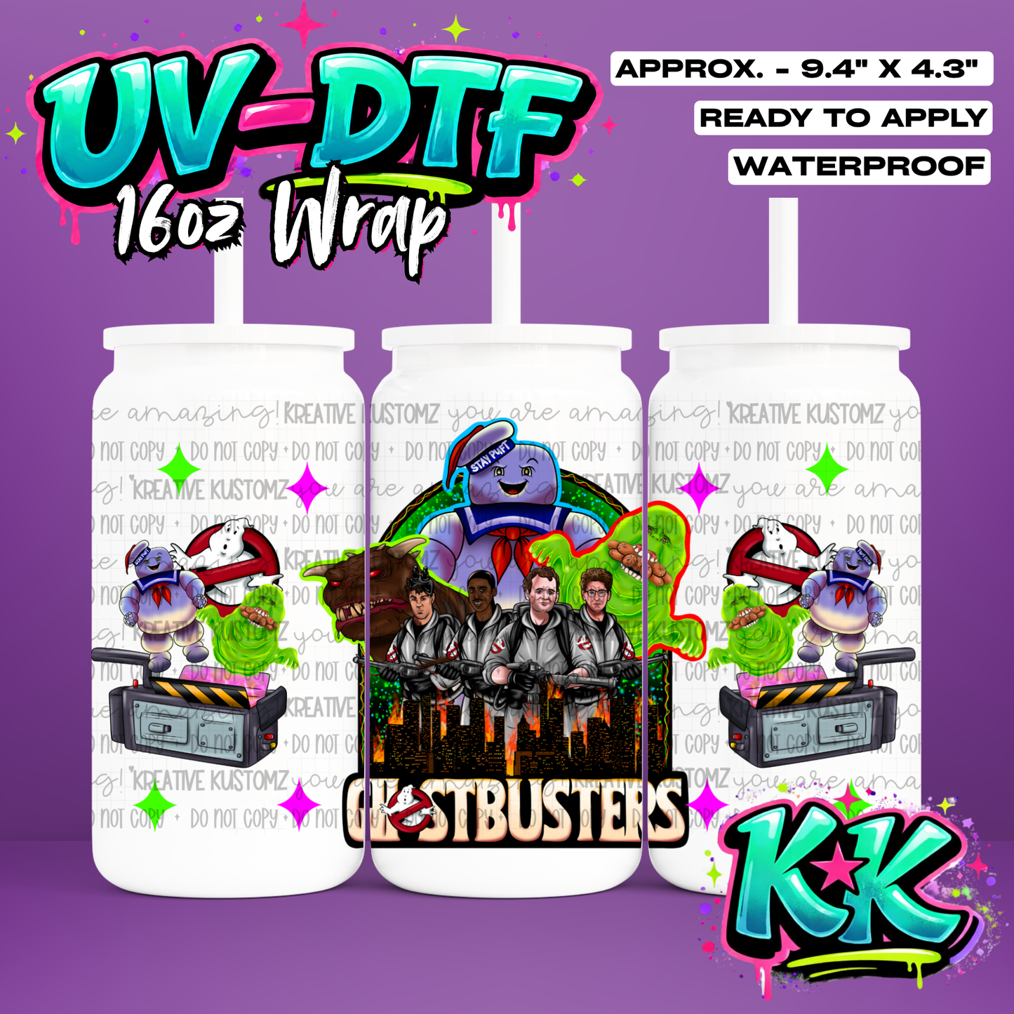 1076 | UV DTF Cup Wrap for 16oz Libbey Glass
