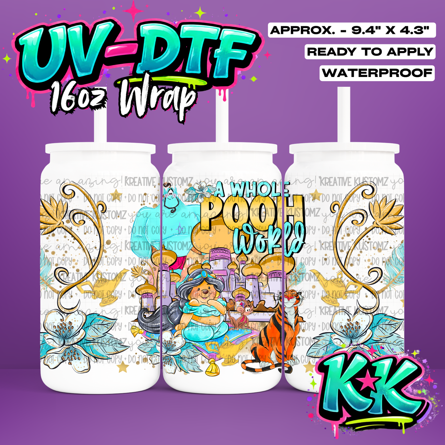 1143 | UV DTF Cup Wrap for 16oz Libbey Glass