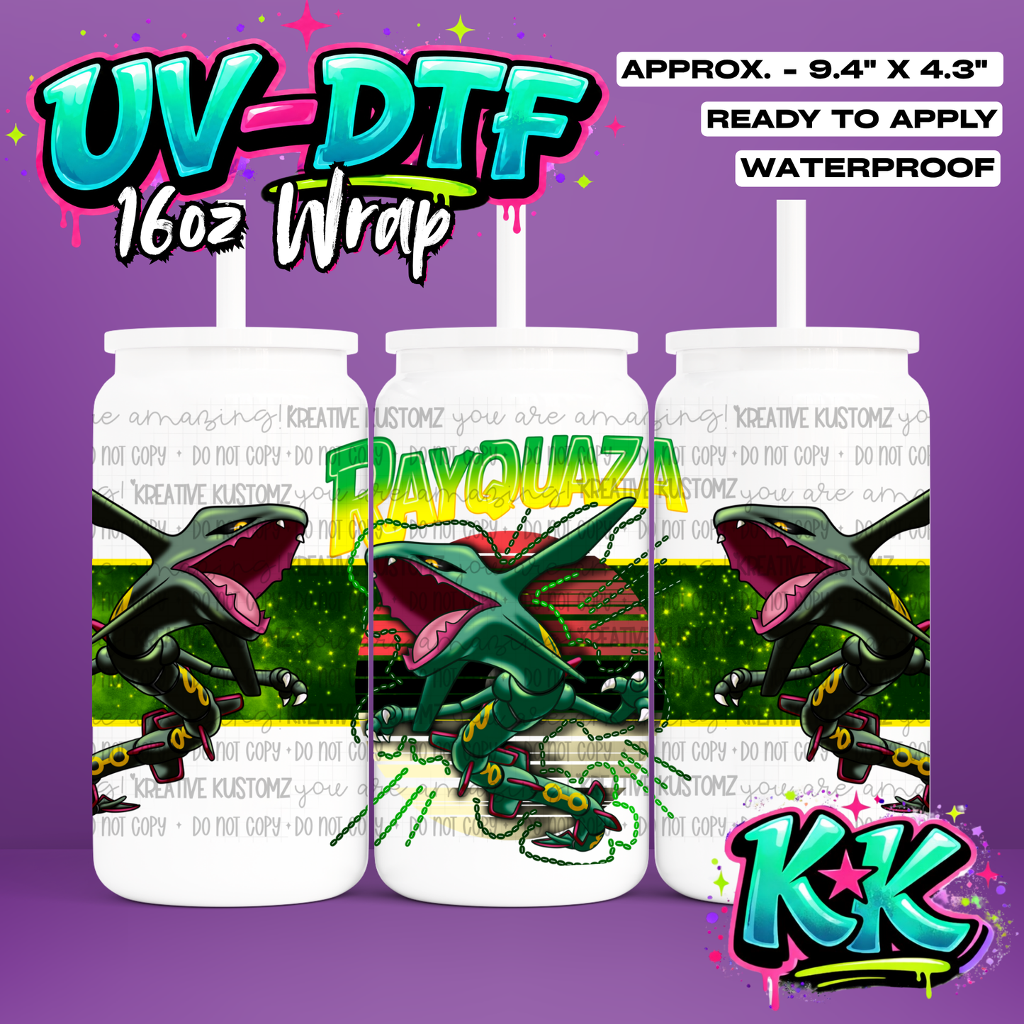 1170 | UV DTF Cup Wrap for 16oz Libbey Glass