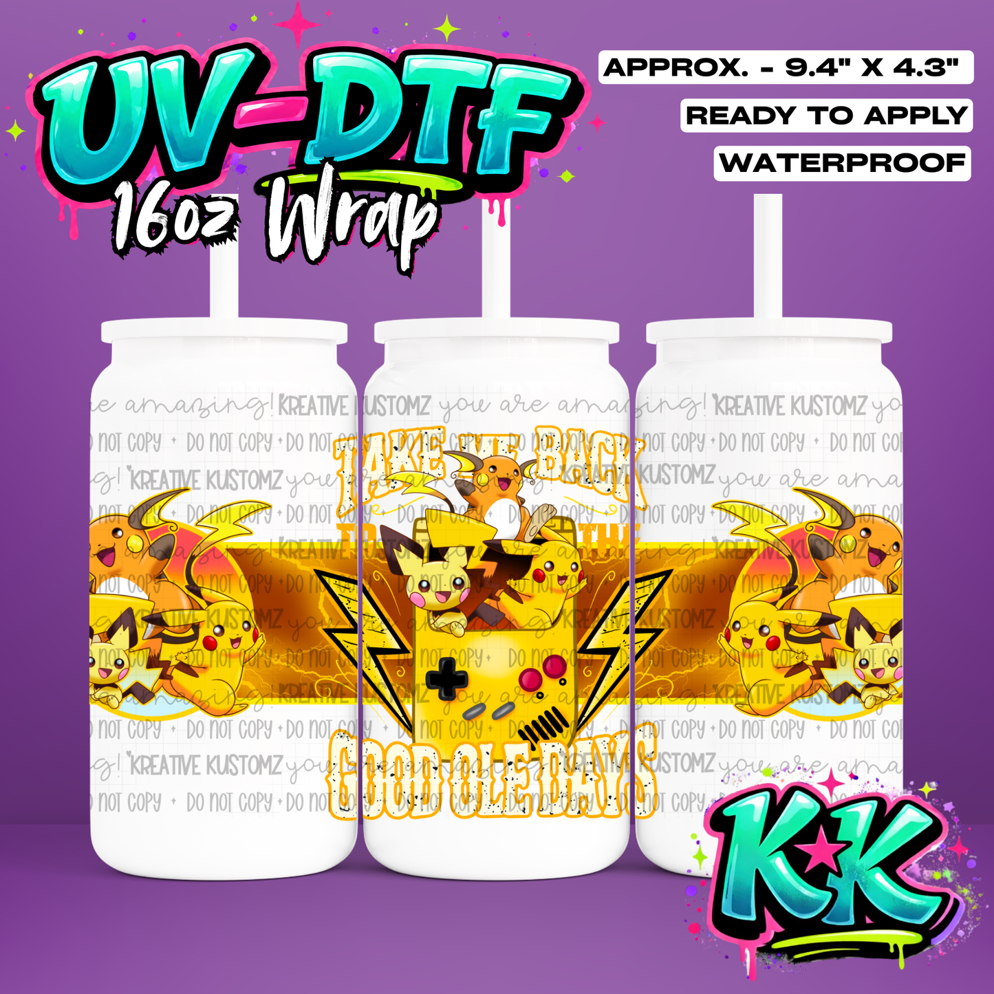 1171 | UV DTF Cup Wrap for 16oz Libbey Glass