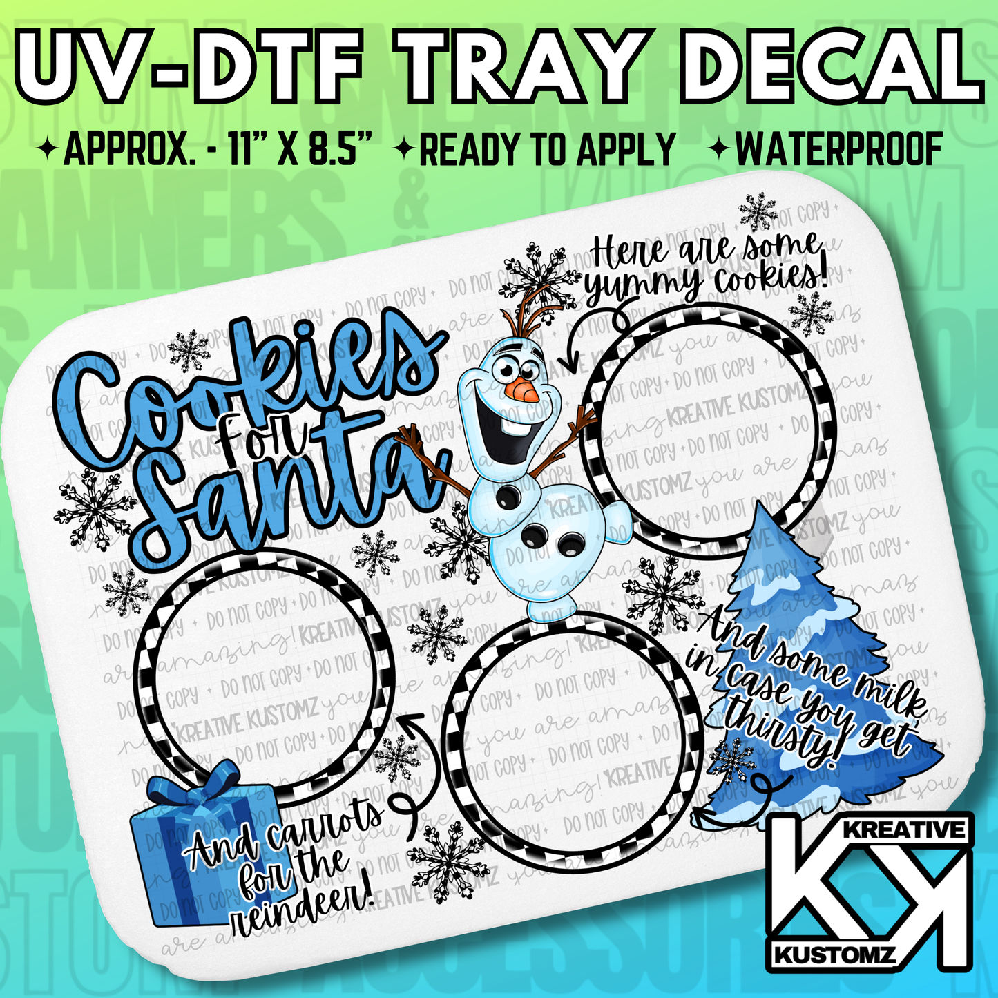 UV-DTF Cookie Tray Decal - Rectangle 3