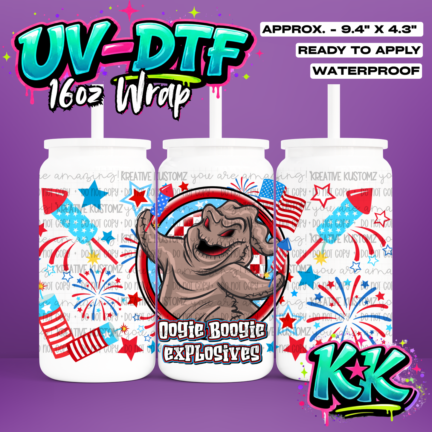1202 | UV DTF Cup Wrap for 16oz Libbey Glass
