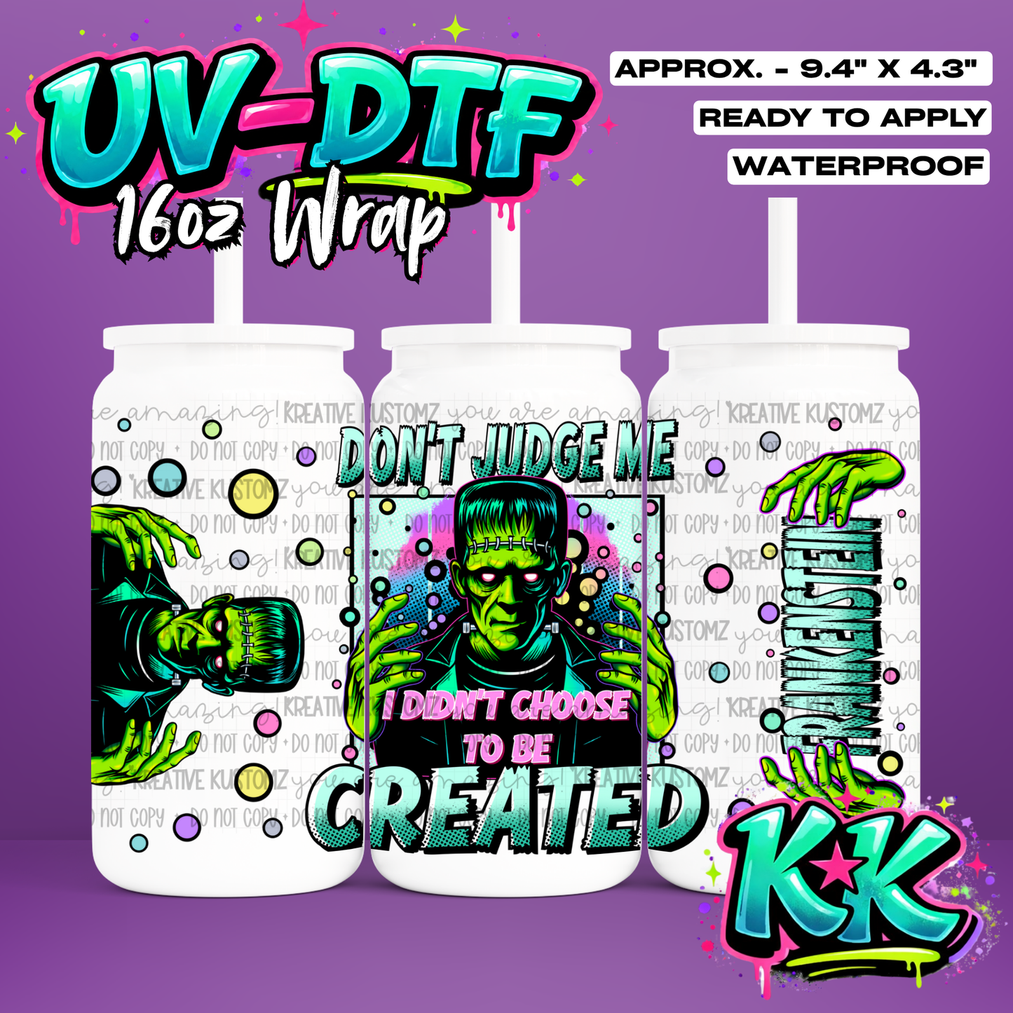1206 | UV DTF Cup Wrap for 16oz Libbey Glass