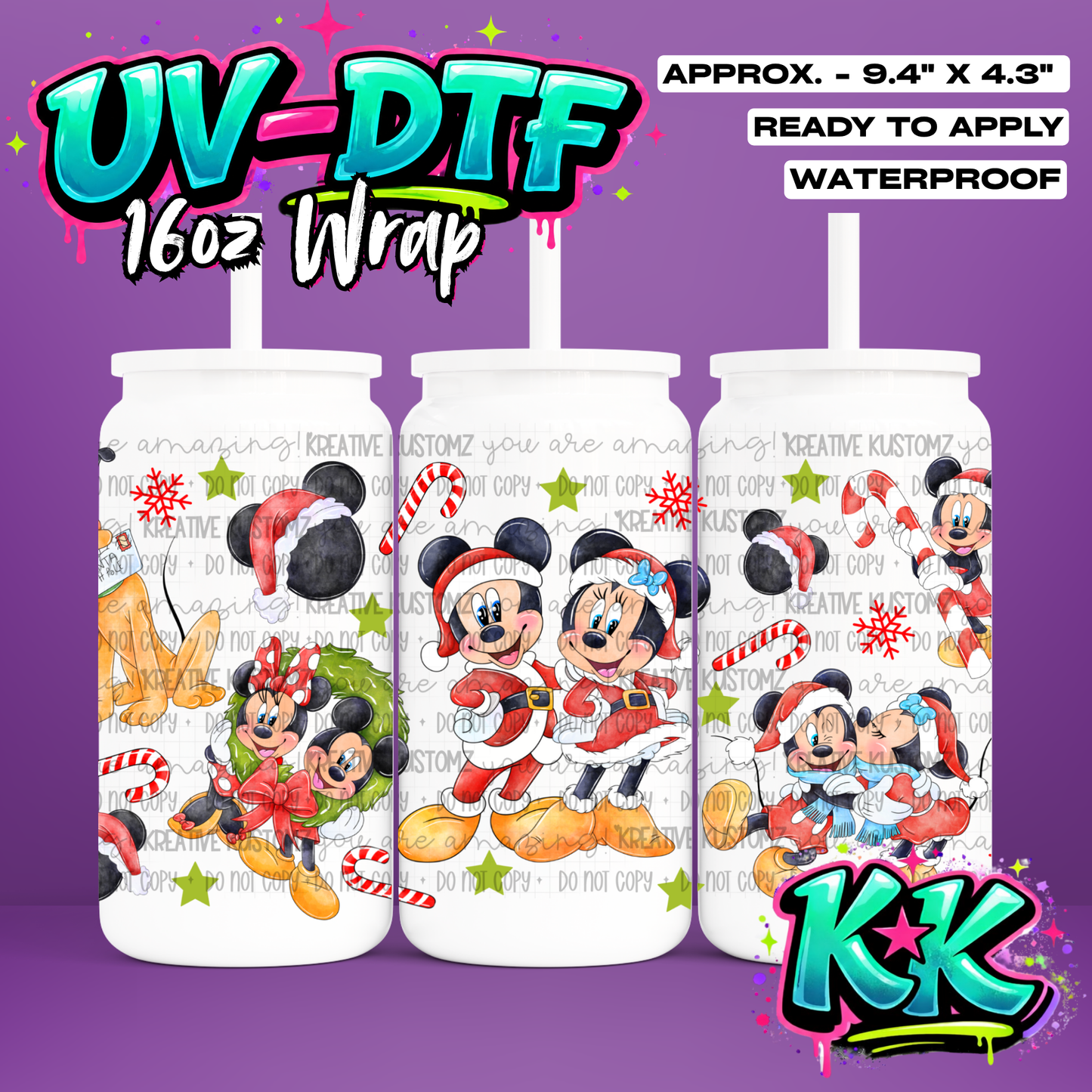 1230 | UV DTF Cup Wrap for 16oz Libbey Glass