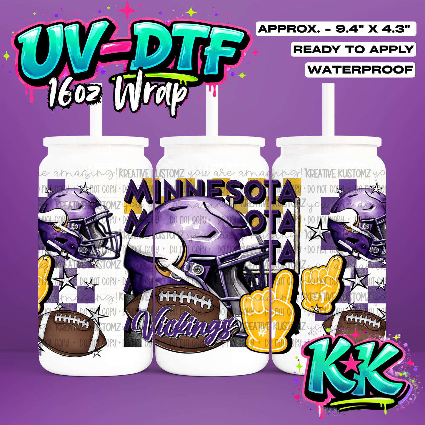 1264 | UV DTF Cup Wrap for 16oz Libbey Glass