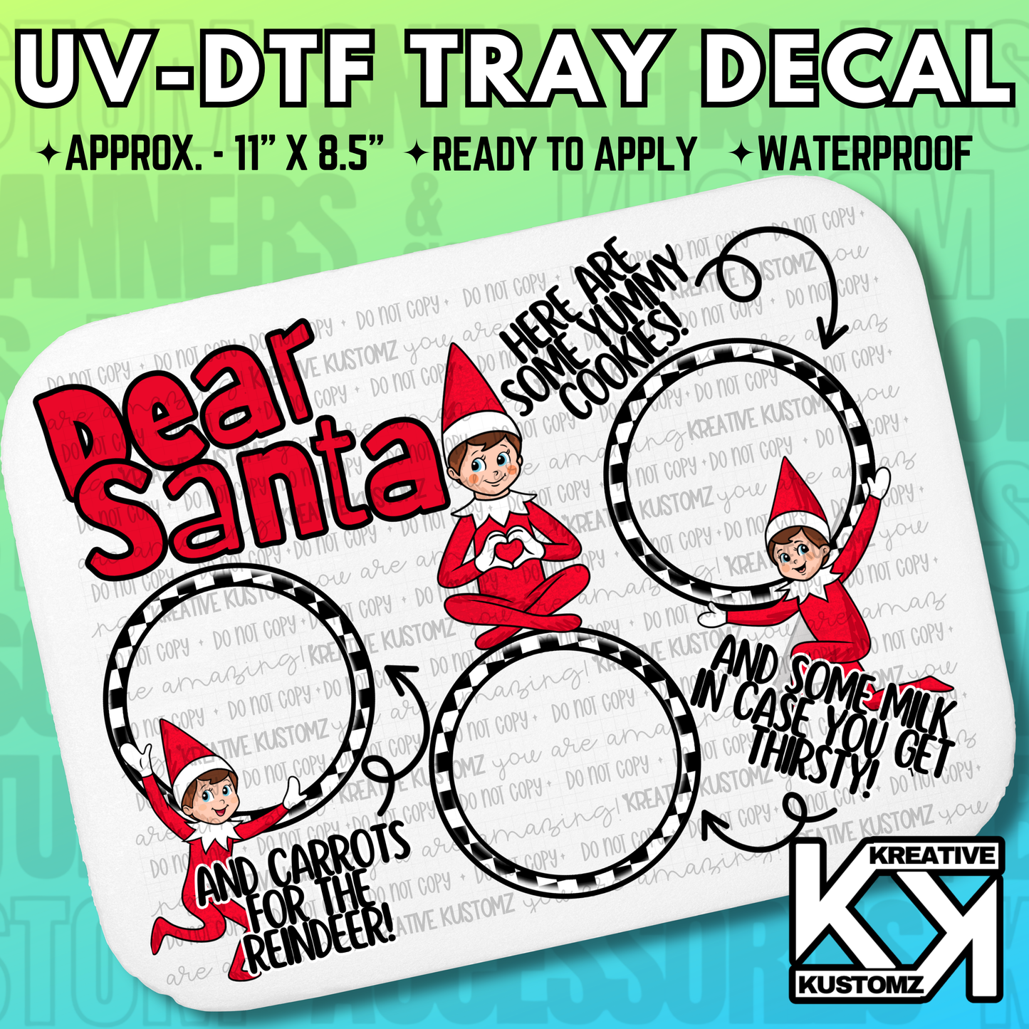 UV-DTF Cookie Tray Decal - Rectangle 1