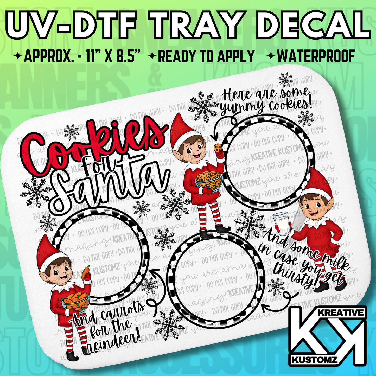 UV-DTF Cookie Tray Decal - Rectangle 6