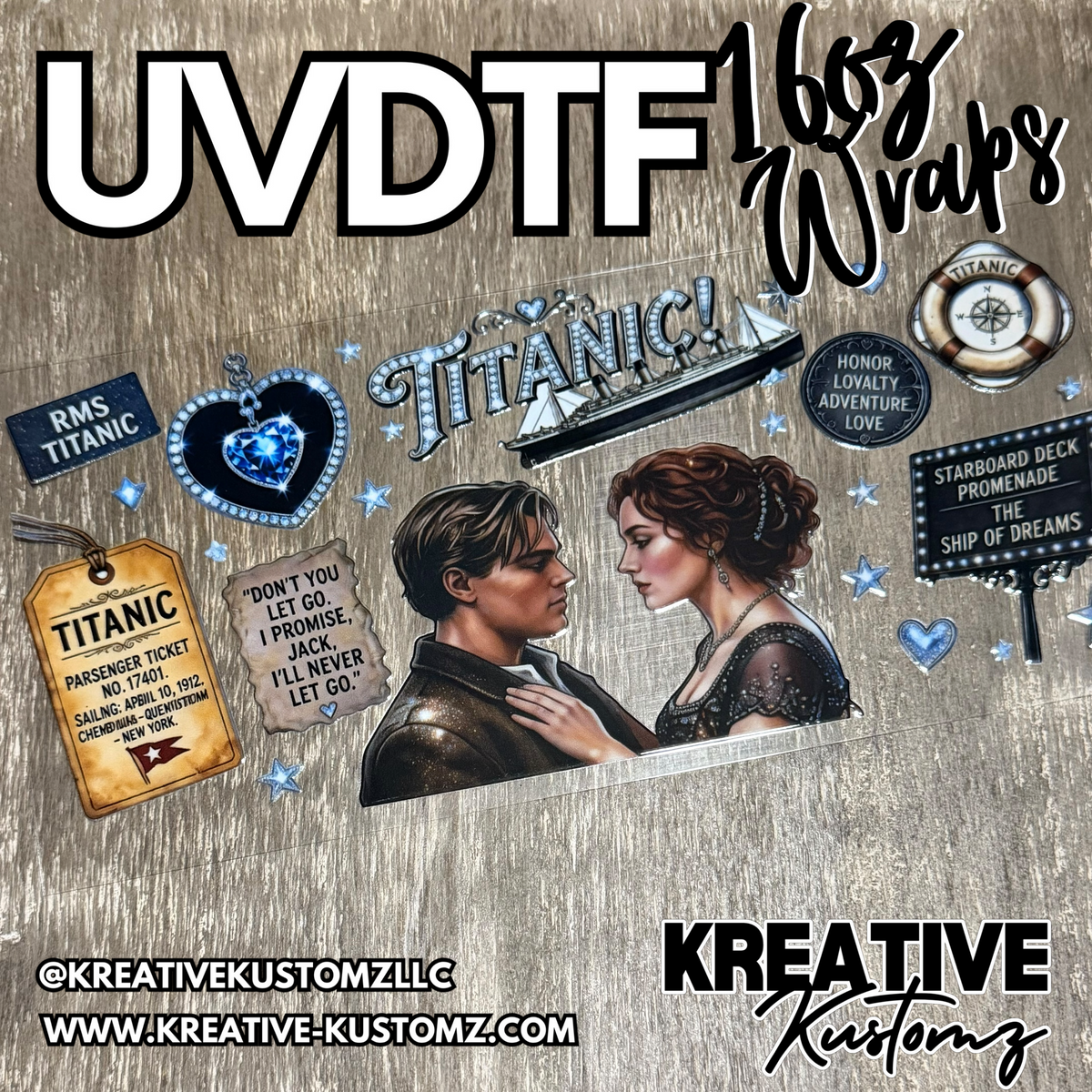 1487 | RTS | UV DTF Cup Wrap for 16oz Libbey Glass