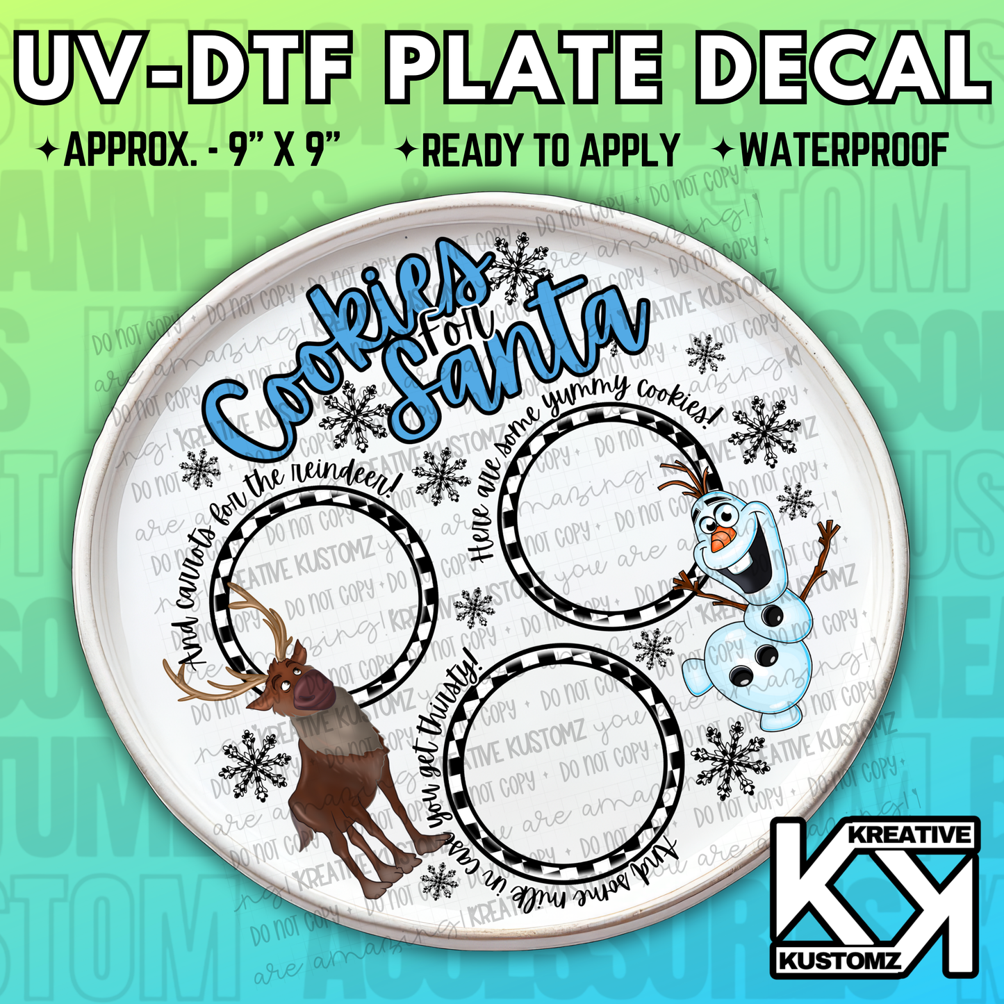 UV-DTF Cookie Tray Decal - Circle 1