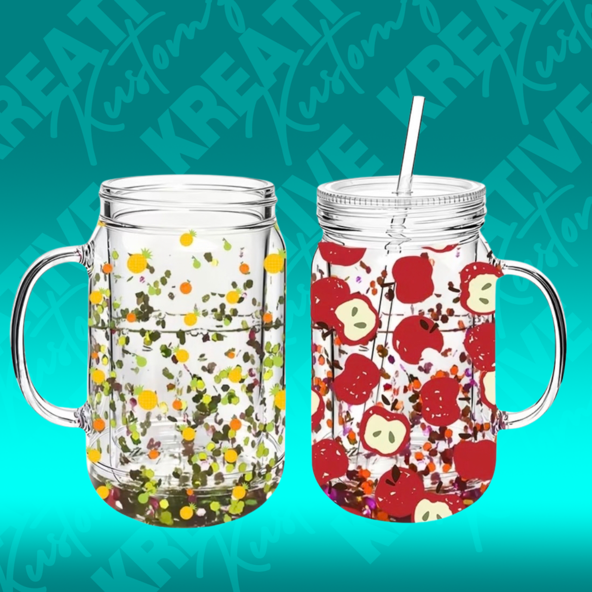 18oz Snow Globe Mason Mug | Acrylic Pre-Drilled Tumbler