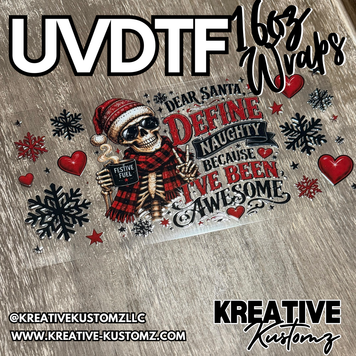 1429 | RTS | UV DTF Cup Wrap for 16oz Libbey Glass