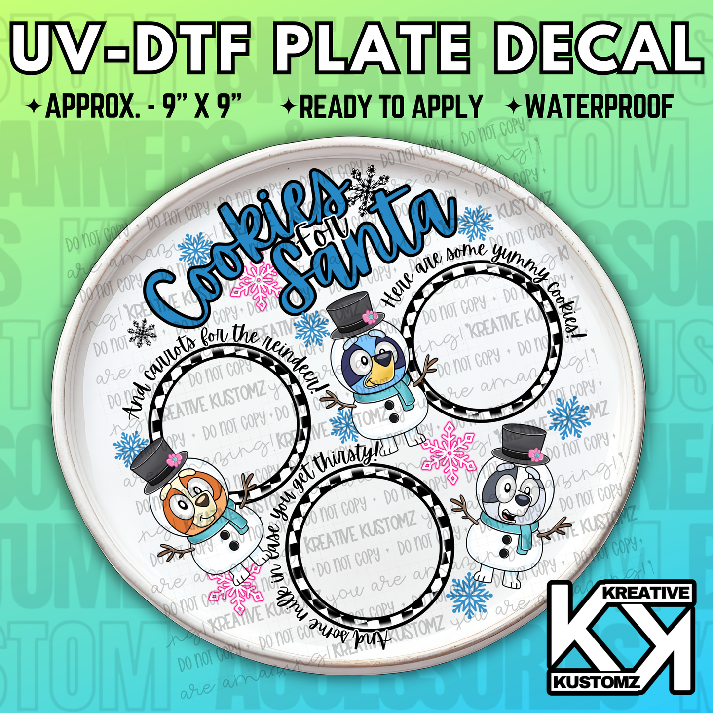 UV-DTF Cookie Tray Decal - Circle 4