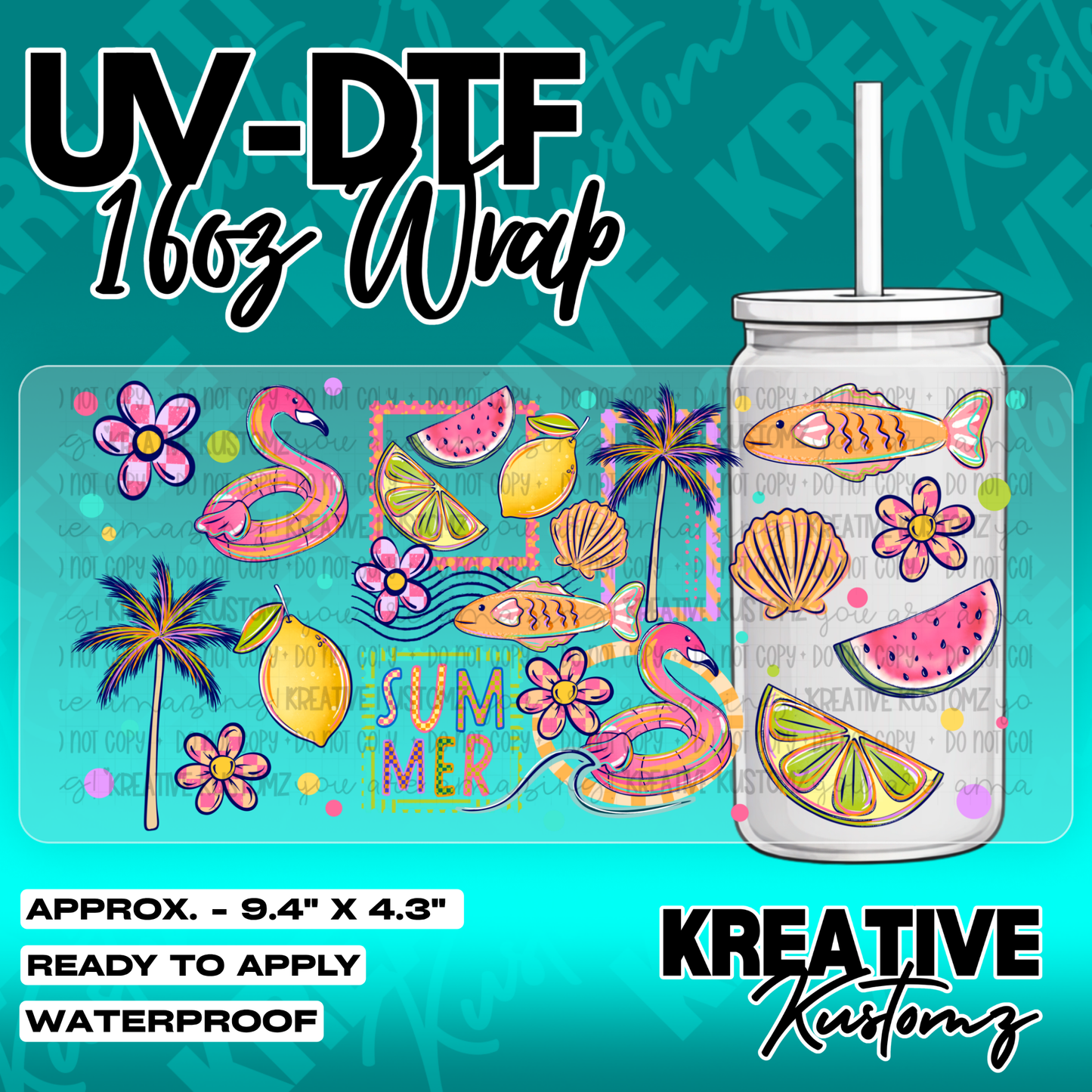5262 | UV DTF Cup Wrap for 16oz Libbey Glass