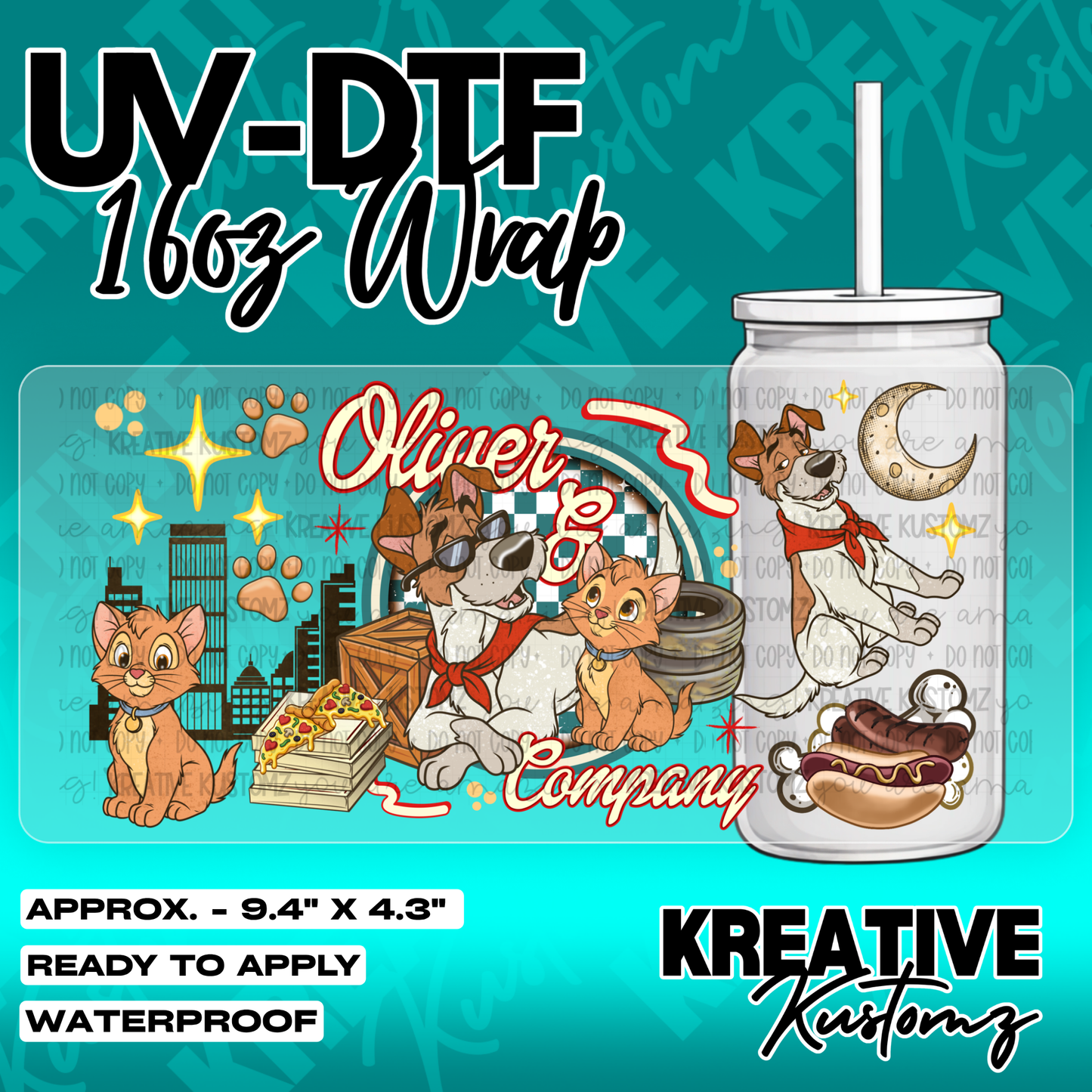 5266 | UV DTF Cup Wrap for 16oz Libbey Glass